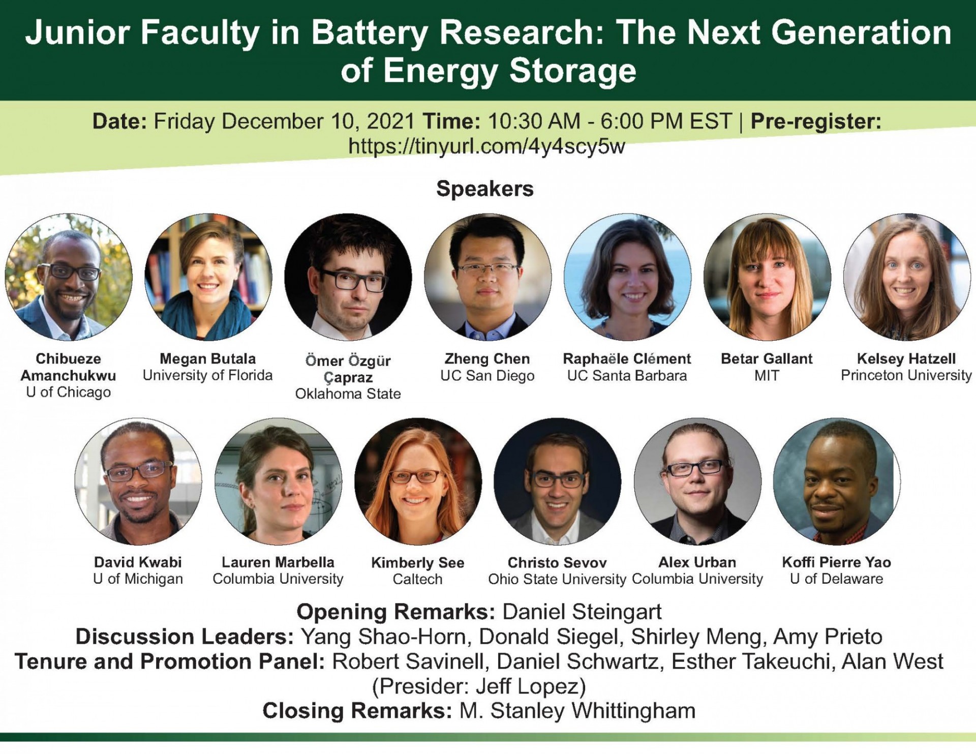 Junior Faculty in Battery Research: The Next Generation of Energy Storage
